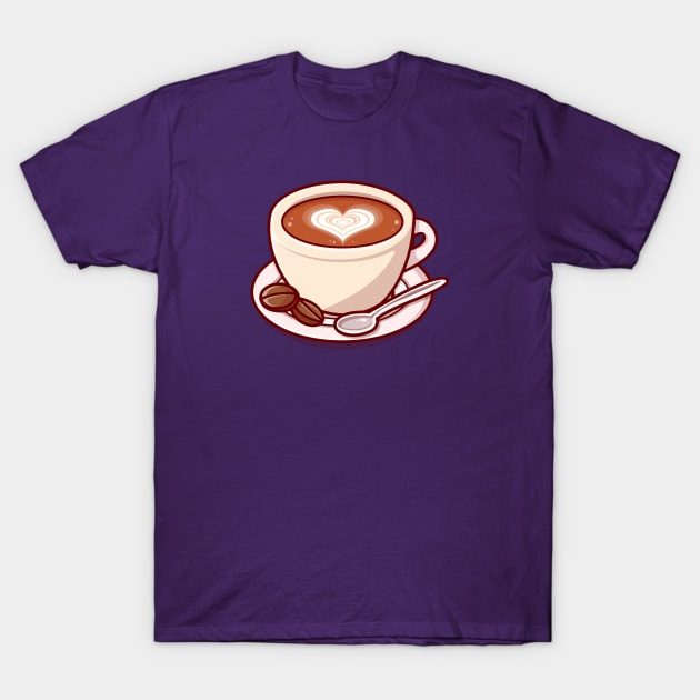 Coffee Time Cartoon Vector Icon Illustration T-Shirt by Catalyst Labs